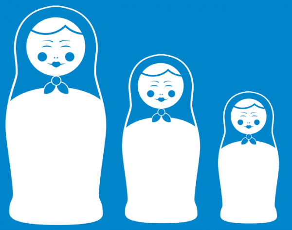 Three Russian dolls